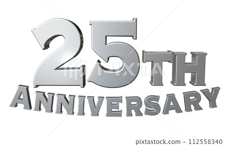 3DCG角色「25週年/25週年」銀、銀 3DCG角色「25週年/25週年」銀、銀 112558340