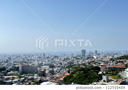 Naha city seen from the observatory in Shuri, Naha, Okinawa 112558489