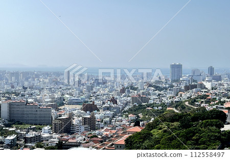 Naha city seen from the observatory in Shuri, Naha, Okinawa 112558497