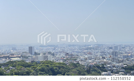 Naha city seen from the observatory in Shuri, Naha, Okinawa 112558552