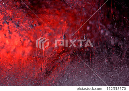Red under ice macro texture closeup Red under ice macro texture closeup 112558570