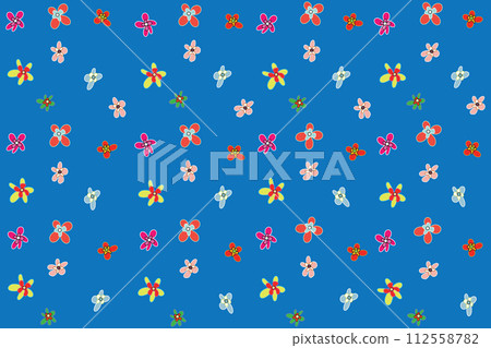 Illustration wallpaper of Abstract flower on blue background. Illustration wallpaper of Abstract flower on blue background. 112558782