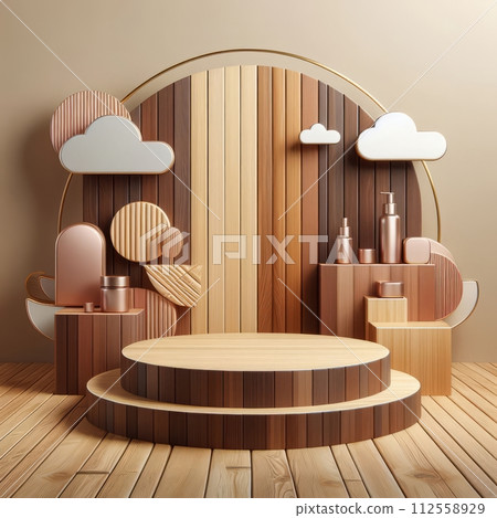 3d abstract podium scene rendered luxury The minimal scene for the products stage showcase 112558929
