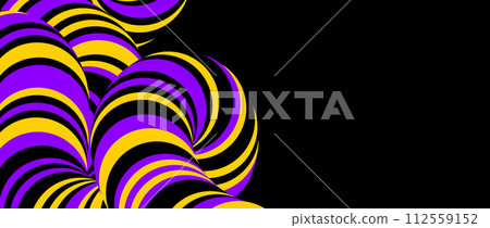 Abstract twisted tube background. Black yellow purple striped knot concept wallpaper. Liquid line pipe or cord shape for banner, poster, flyer, booklet, brochure, leaflet. Vector flowing rope backdrop Abstract twisted tube background. Black yellow purple striped knot concept wallpaper. Liquid line pipe or cord shape for banner, poster, flyer, booklet, brochure, leaflet. Vector flowing rope backdrop 112559152