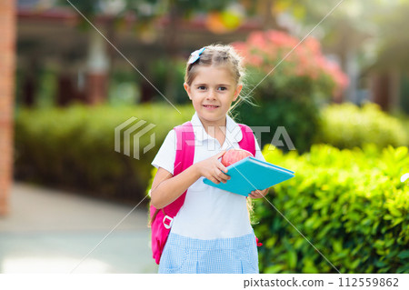 Child going back to school, year start 112559862