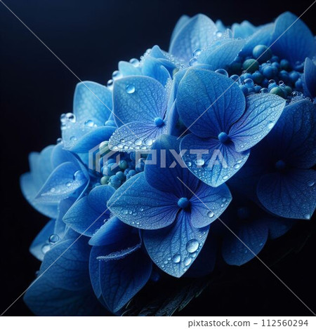 Hydrangea with petals close up 112560294