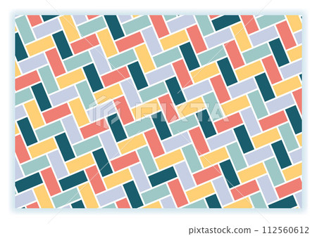 Paving Vector Illustration with Collection of Street Pavements, Brick, Architectural Elements and Stone Slabs for Making Floors in Flat Background 112560612