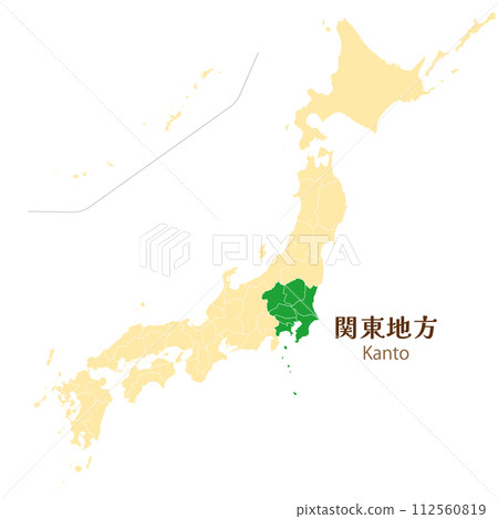 日本列島的關東地區及關東地區各縣 日本列島的關東地區及關東地區各縣 112560819