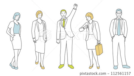 Business people flat illustration set 112561157