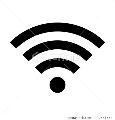 Wireless wifi or sign for remote internet access icon vector on white background, Flat style for graphic and web design Wireless wifi or sign for remote internet access icon vector on white background, Flat style for graphic and web design 112561338