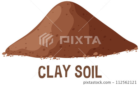 Vector Illustration of Clay Soil Heap 112562121