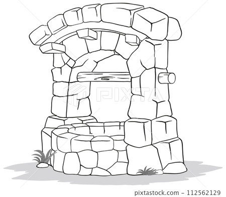 Enchanted Stone Well Illustration Enchanted Stone Well Illustration 112562129