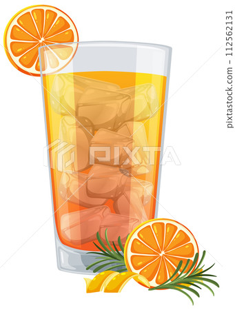 Refreshing Citrus Iced Drink Illustration Refreshing Citrus Iced Drink Illustration 112562131