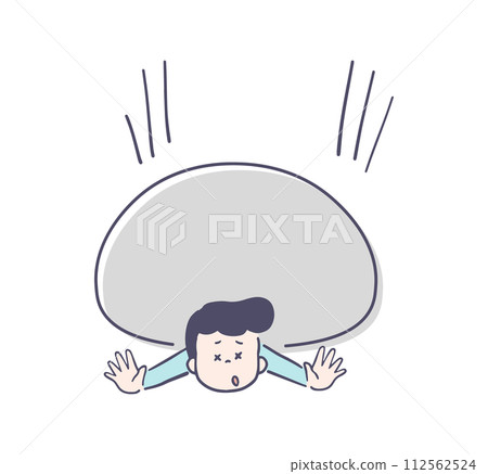 Businessman succumbing to pressure Businessman succumbing to pressure 112562524