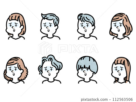 Illustration of a person who has a cold 112563506