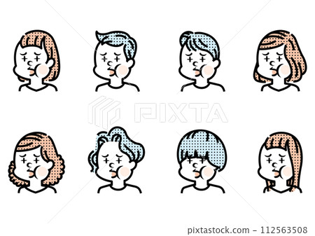 Illustration of a person with a toothache 112563508