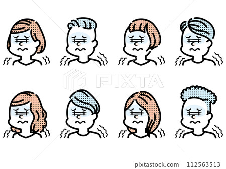 一個人發冷的插圖 一個人發冷的插圖 112563513