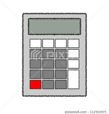 Crayon illustration of a calculator Crayon illustration of a calculator 112563975