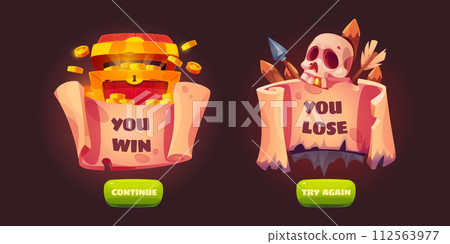 Pirate game win and lose windows set 112563977
