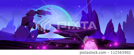Alien planet landscape Alien planet landscape 112563992
