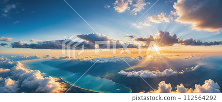 Skydiving aerial photo style 112564292