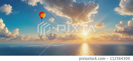 Skydiving aerial photo style 112564309
