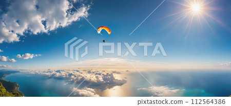 Skydiving aerial photo style 112564386