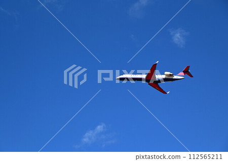 Airplane seen at Sendai International Airport 112565211