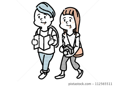 旅行插畫_情侶 112565511