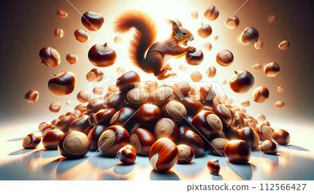 健康美味可口的堅果 杏仁果 核桃 腰果 夏威夷豆 開心果 栗子 松子 花生 胡桃 綜合堅果 超級食物 112566427