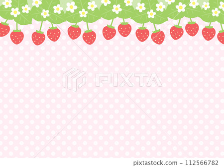 Cute strawberry background material 112566782