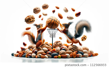 Healthy and delicious nuts, almonds, walnuts, cashews, macadamia beans, pistachios, chestnuts, pine nuts, peanuts, walnuts, mixed nuts, superfoods 112566933