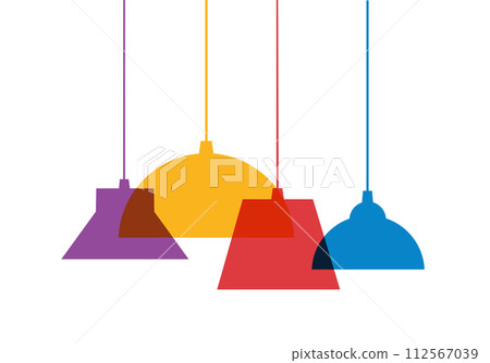 colorful ceiling lamp background vector illustration 112567039