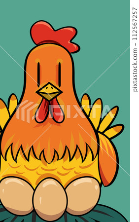 原创手绘卡通鸡蛋插画海报素材 112567257