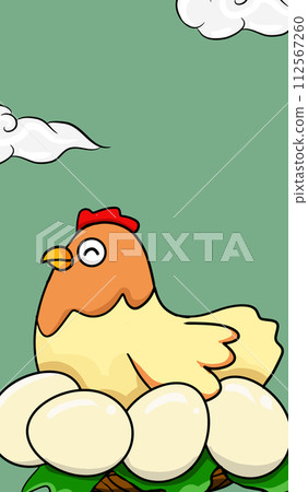 原创手绘卡通鸡蛋插画海报素材 112567260