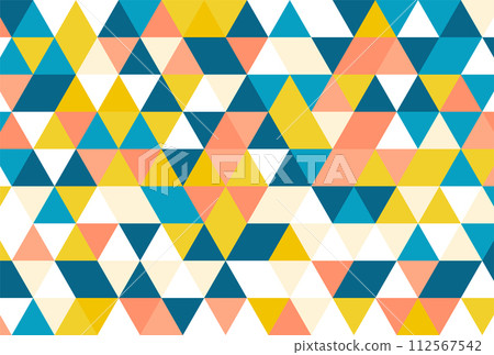背景插畫_三角形馬賽克_多彩 112567542