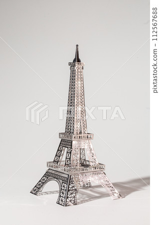 An elegant metal statue of the tower. Metal Construction Kit An elegant metal statue of the tower. Metal Construction Kit 112567688