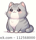 灰貓坐著 112568000