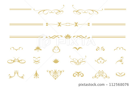 golden vintage decoration set 112568076