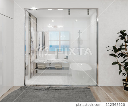 modern bathroom interior. modern bathroom interior. 112568620