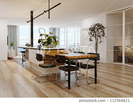 modern kitchen interior. modern kitchen interior. 112568621