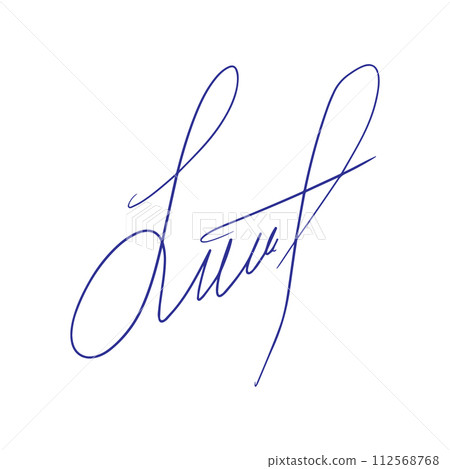 Fake autograph samples. Hand-drawn signature Fake autograph samples. Hand-drawn signature 112568768