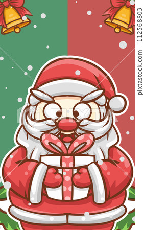 原创手绘卡通圣诞节插画海报素材 112568803