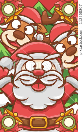 原创手绘卡通圣诞节插画海报素材 112568807