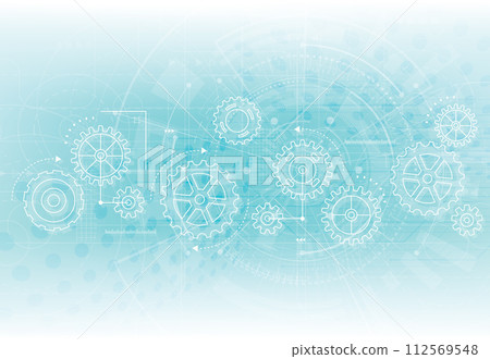 Abstract gear wheel mechanism background. Machine technology. Vector illustration Abstract gear wheel mechanism background. Machine technology. Vector illustration 112569548