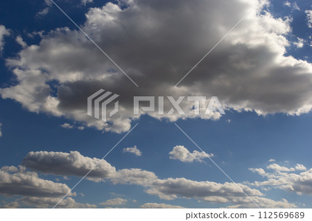 clouds in the sky lit by the sun on a summer day. background clouds in the sky lit by the sun on a summer day. background 112569689