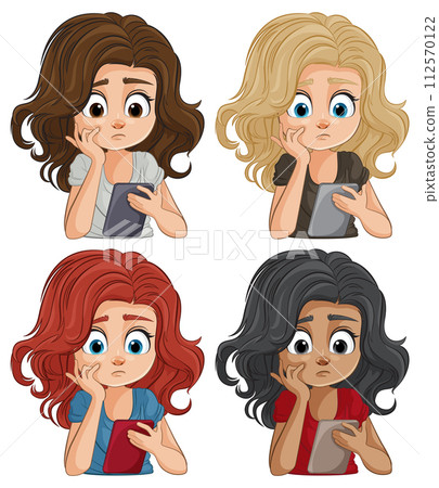 Diverse Women Expressing Concern and Worry 112570122