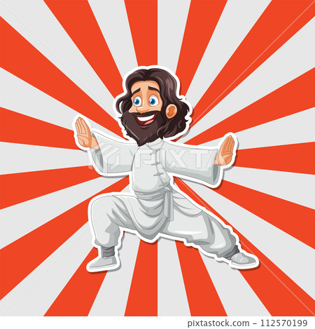 Energetic Martial Artist in Action Energetic Martial Artist in Action 112570199