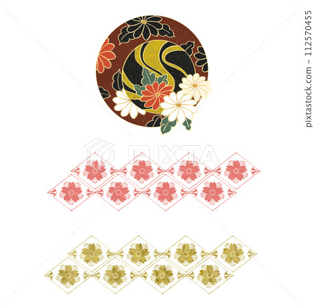 [透明png]日式主題素材A[紅/花] 112570455
