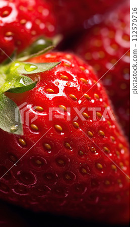 strawberry slice texture macro photo. 112570716